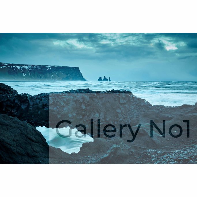 Find a photograph of the Reynisfjara Basalt Stacks 1, Iceland by Trish Gant