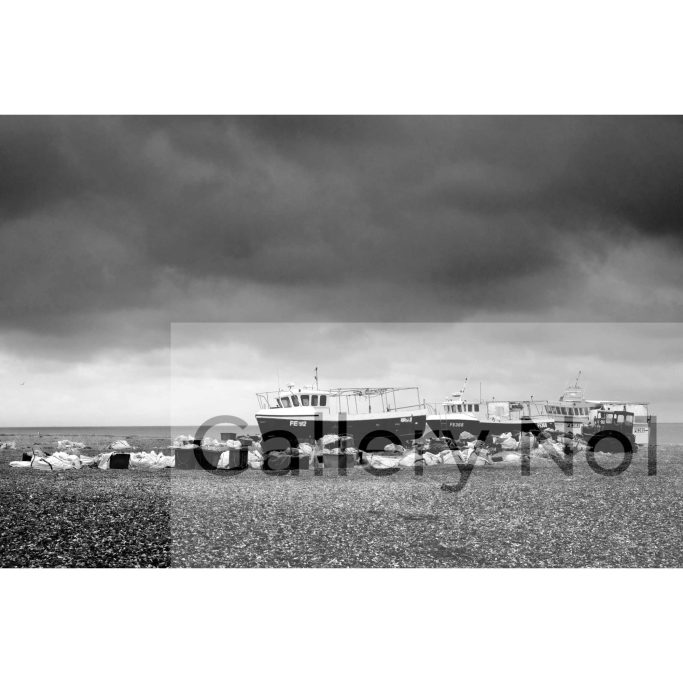 Search for photograph of fishing boats on Dungeness beach