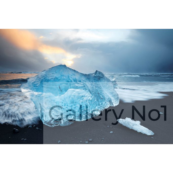 Find photograph of Jökulsárlón, Whale shaped ice, Iceland