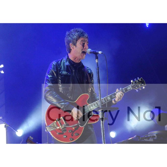 Find Noel Gallagher photographs of him on stage for sale